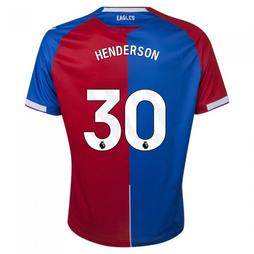 Heren Dean Henderson #30 Rood Blauw Thuisshirt Thuistenue 2023/24 T-Shirt