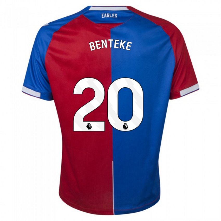 Heren Christian Benteke #20 Rood Blauw Thuisshirt Thuistenue 2023/24 T-Shirt