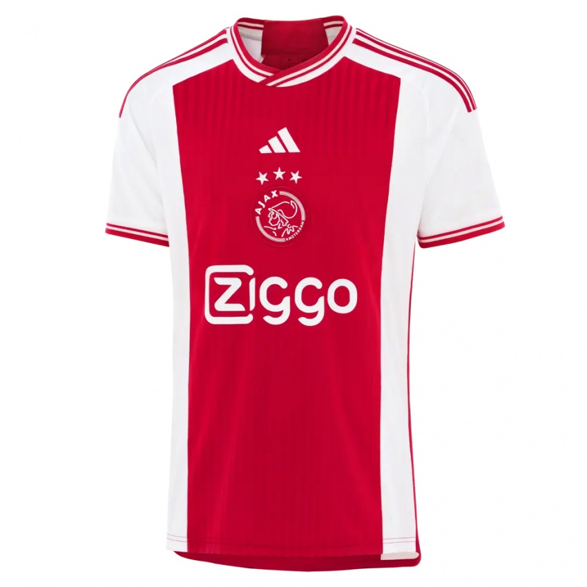 Heren Uw Naam #0 Rood Wit Thuisshirt Thuistenue 2023/24 T-Shirt