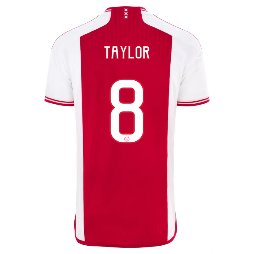 Heren Kenneth Taylor #8 Rood Wit Thuisshirt Thuistenue 2023/24 T-Shirt