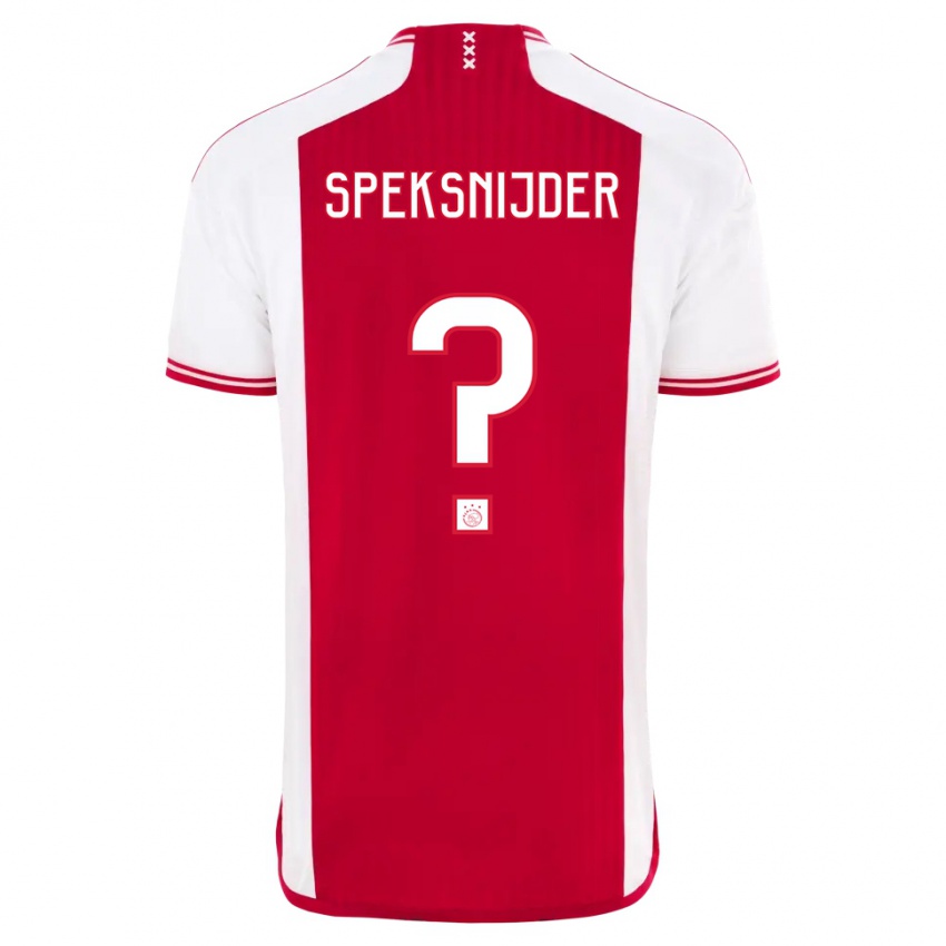 Heren Rico Speksnijder #0 Rood Wit Thuisshirt Thuistenue 2023/24 T-Shirt