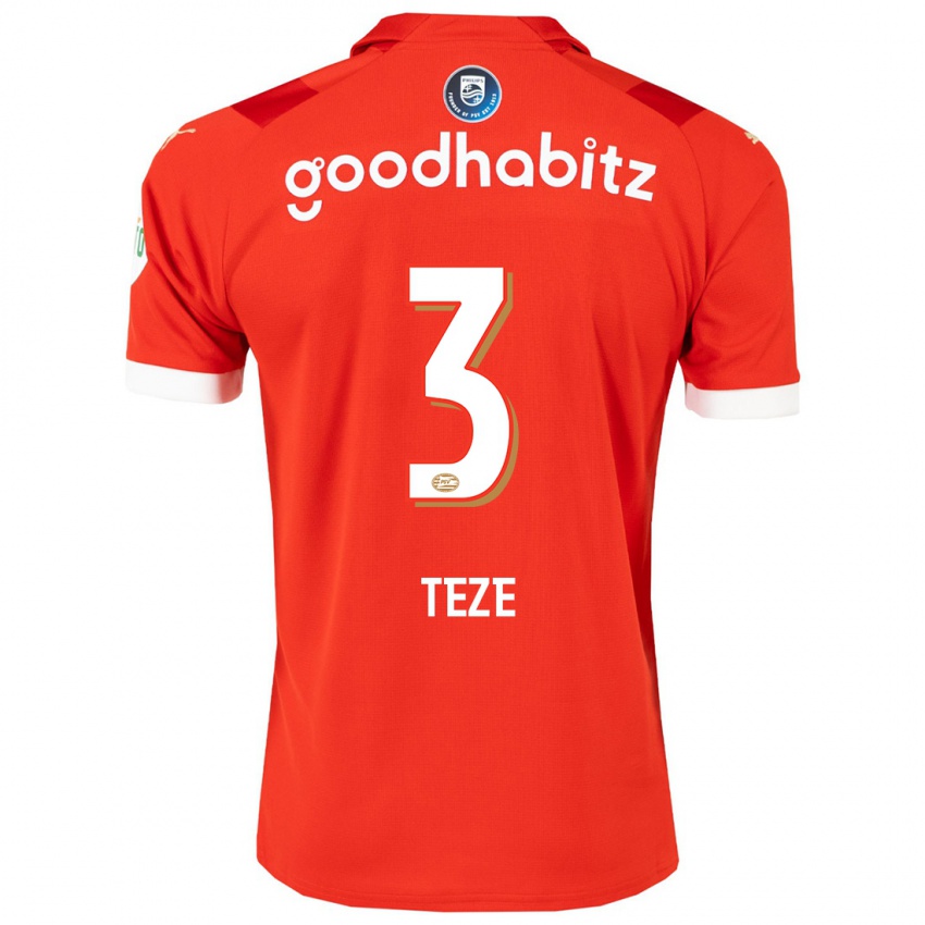 Heren Teze #3 Rood Thuisshirt Thuistenue 2023/24 T-Shirt