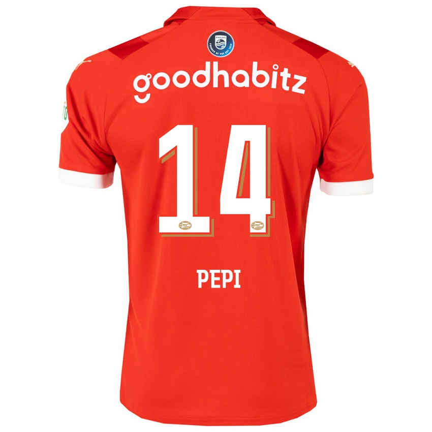 Heren Ricardo Pepi #14 Rood Thuisshirt Thuistenue 2023/24 T-Shirt