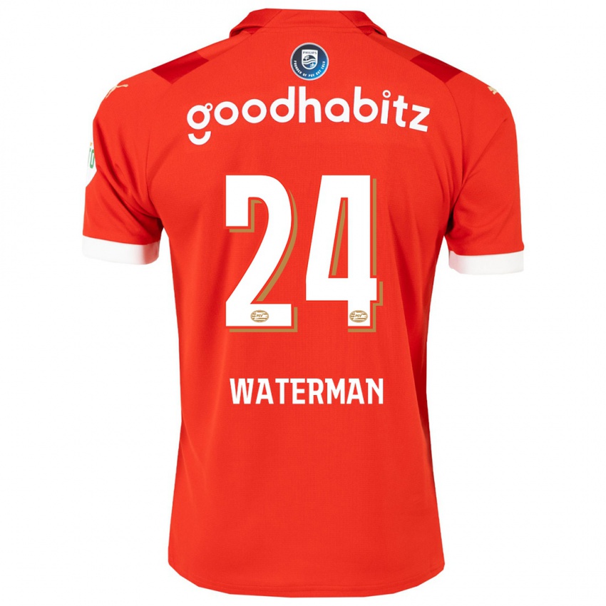 Heren Boy Waterman #24 Rood Thuisshirt Thuistenue 2023/24 T-Shirt