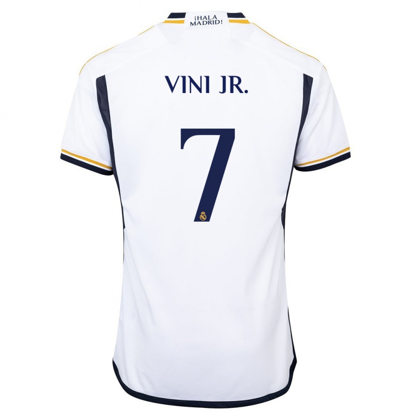 Heren Vinicius Junior #7 Wit Thuisshirt Thuistenue 2023/24 T-Shirt