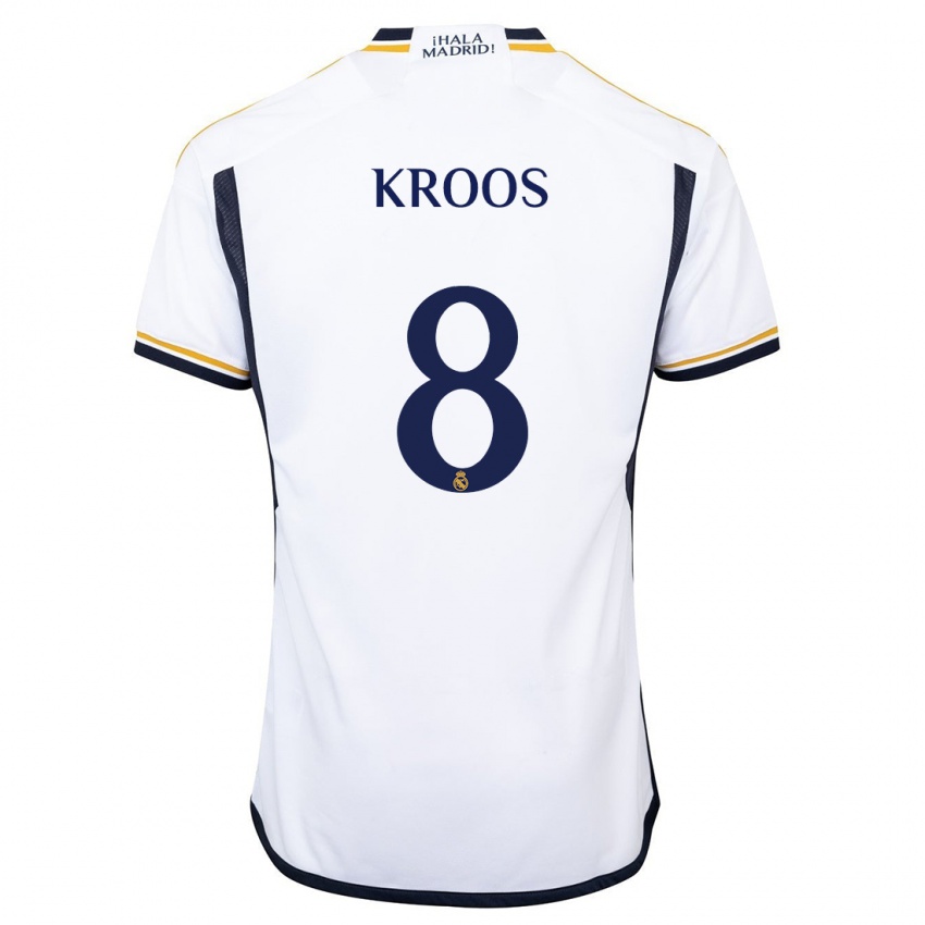 Heren Toni Kroos #8 Wit Thuisshirt Thuistenue 2023/24 T-Shirt