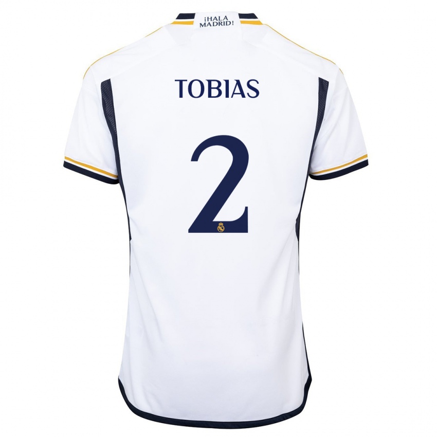 Heren Vinicius Tobias #2 Wit Thuisshirt Thuistenue 2023/24 T-Shirt