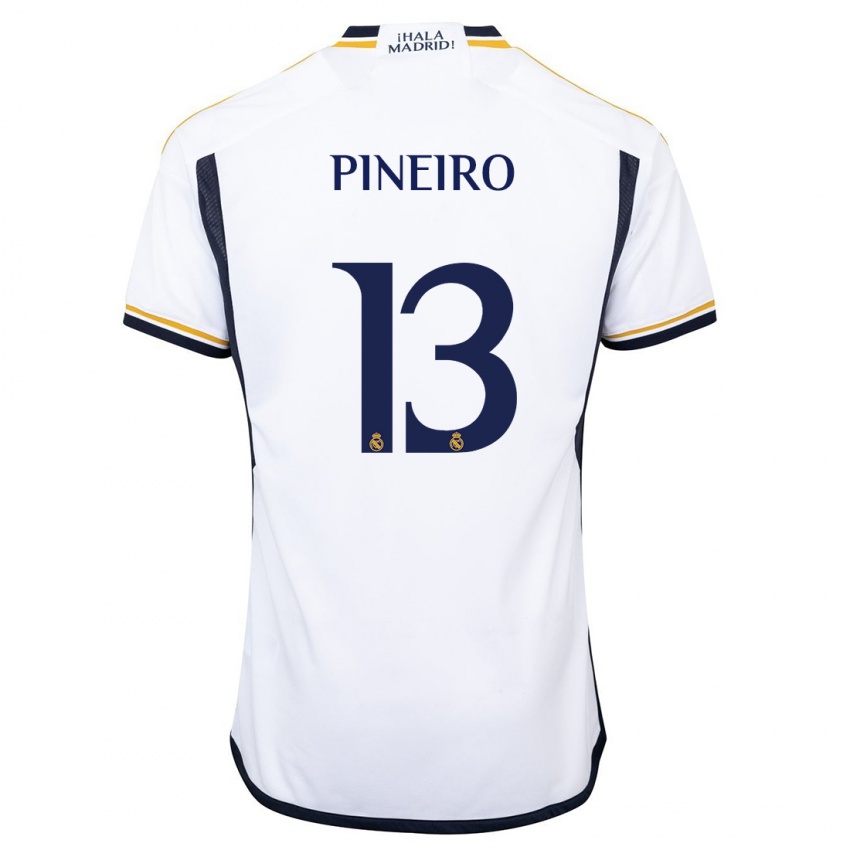 Heren Diego Pineiro #13 Wit Thuisshirt Thuistenue 2023/24 T-Shirt