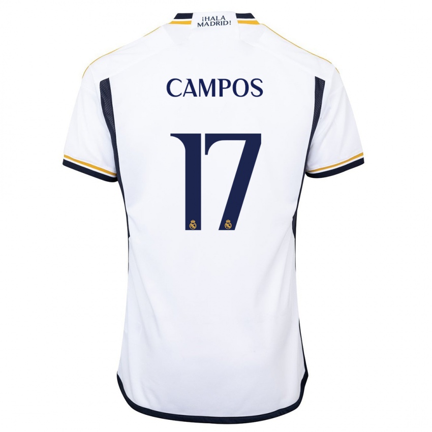 Heren Andres Campos #17 Wit Thuisshirt Thuistenue 2023/24 T-Shirt