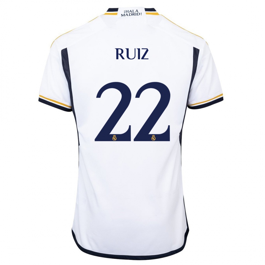 Heren Ferran Ruiz #22 Wit Thuisshirt Thuistenue 2023/24 T-Shirt
