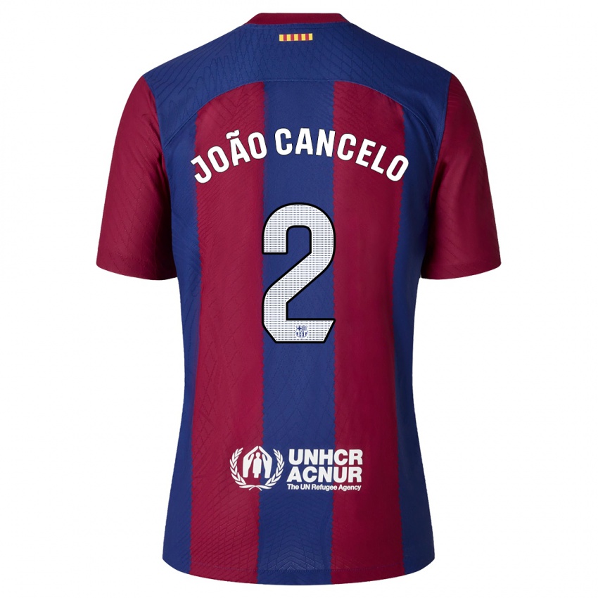 Heren Joao Cancelo #2 Rood Blauw Thuisshirt Thuistenue 2023/24 T-Shirt