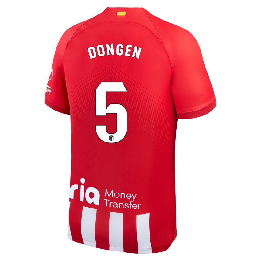 Heren Merel Van Dongen #5 Rood Wit Thuisshirt Thuistenue 2023/24 T-Shirt