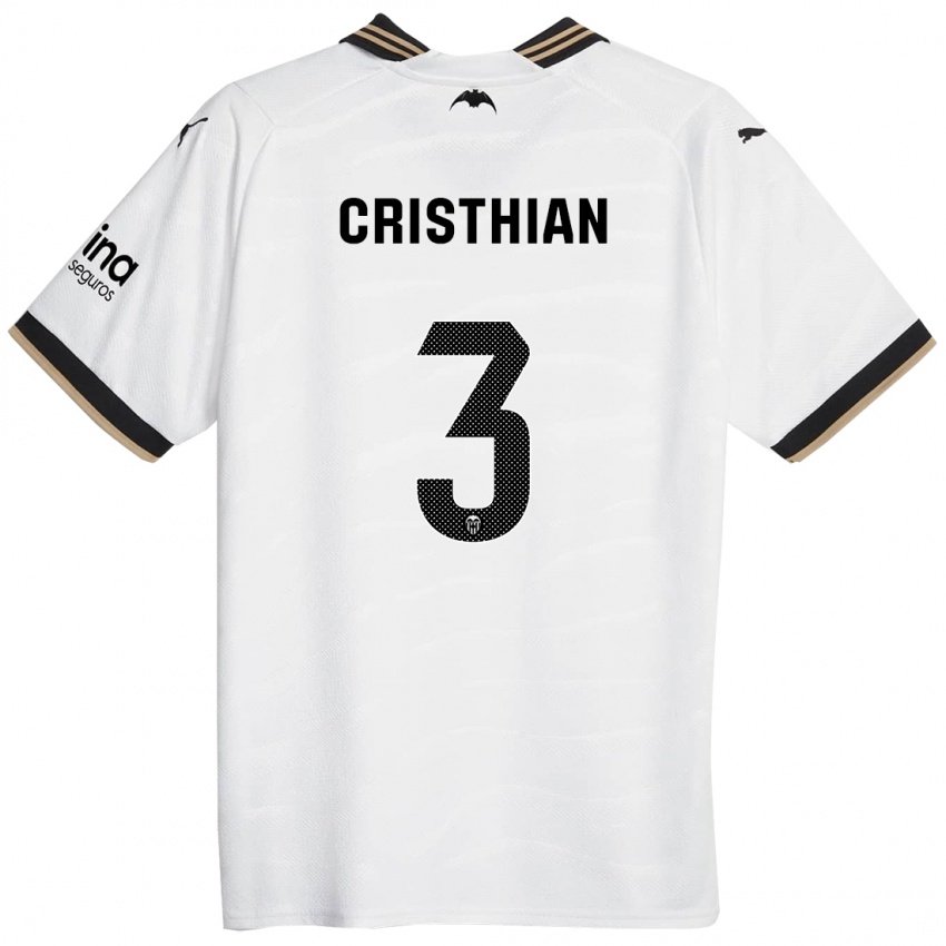 Heren Cristhian Mosquera #3 Wit Thuisshirt Thuistenue 2023/24 T-Shirt