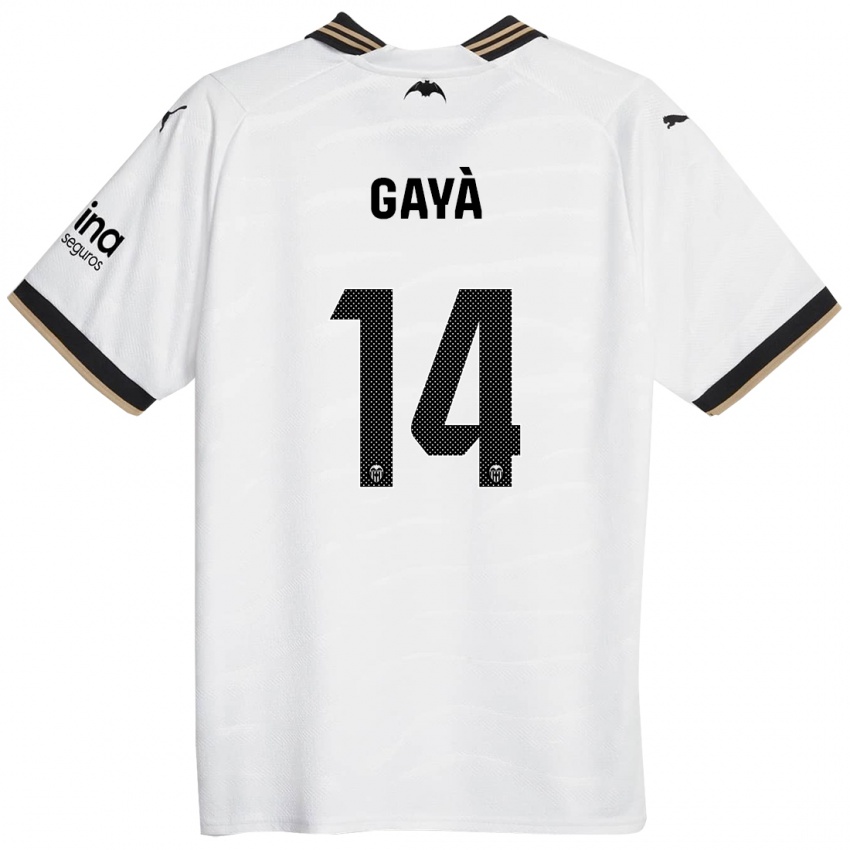 Heren Jose Gaya #14 Wit Thuisshirt Thuistenue 2023/24 T-Shirt