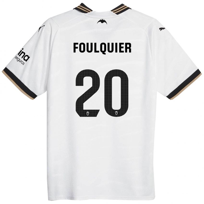 Heren Dimitri Foulquier #20 Wit Thuisshirt Thuistenue 2023/24 T-Shirt
