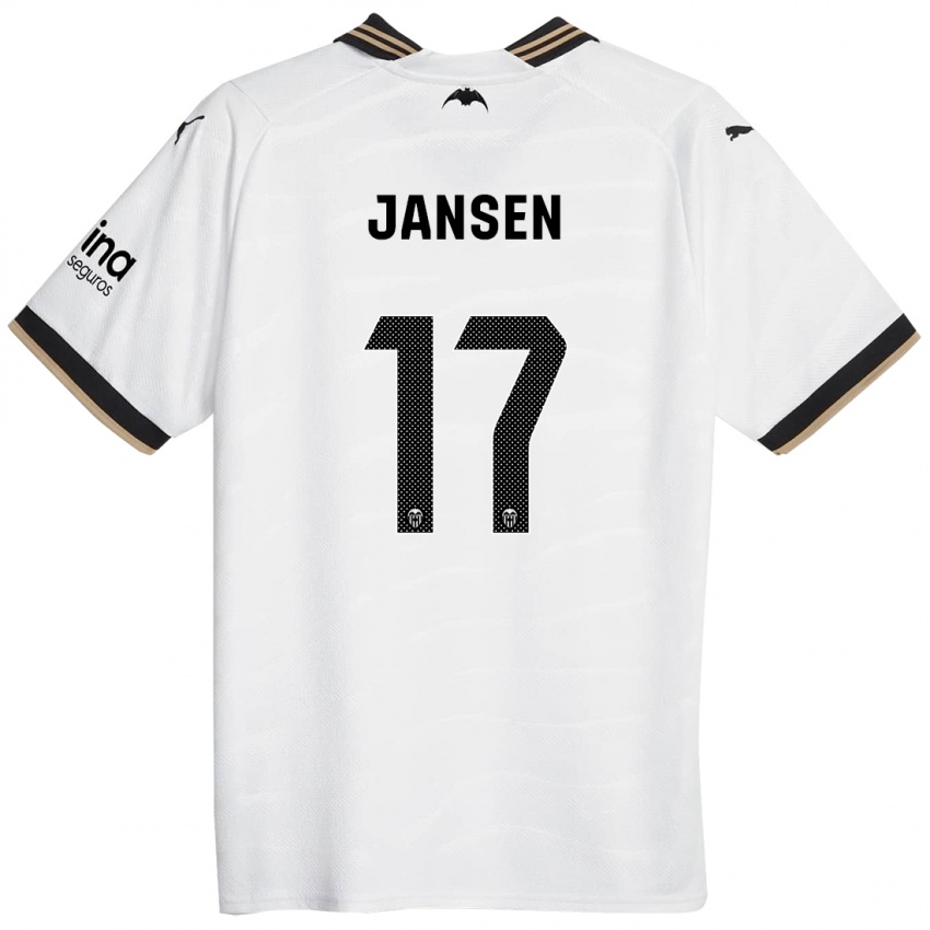 Heren Ellen Jansen #17 Wit Thuisshirt Thuistenue 2023/24 T-Shirt