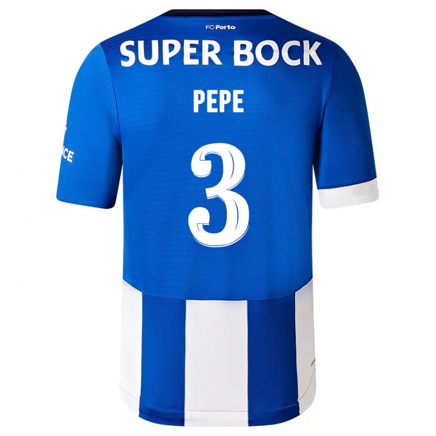 Heren Pepe #3 Blauw Wit Thuisshirt Thuistenue 2023/24 T-Shirt