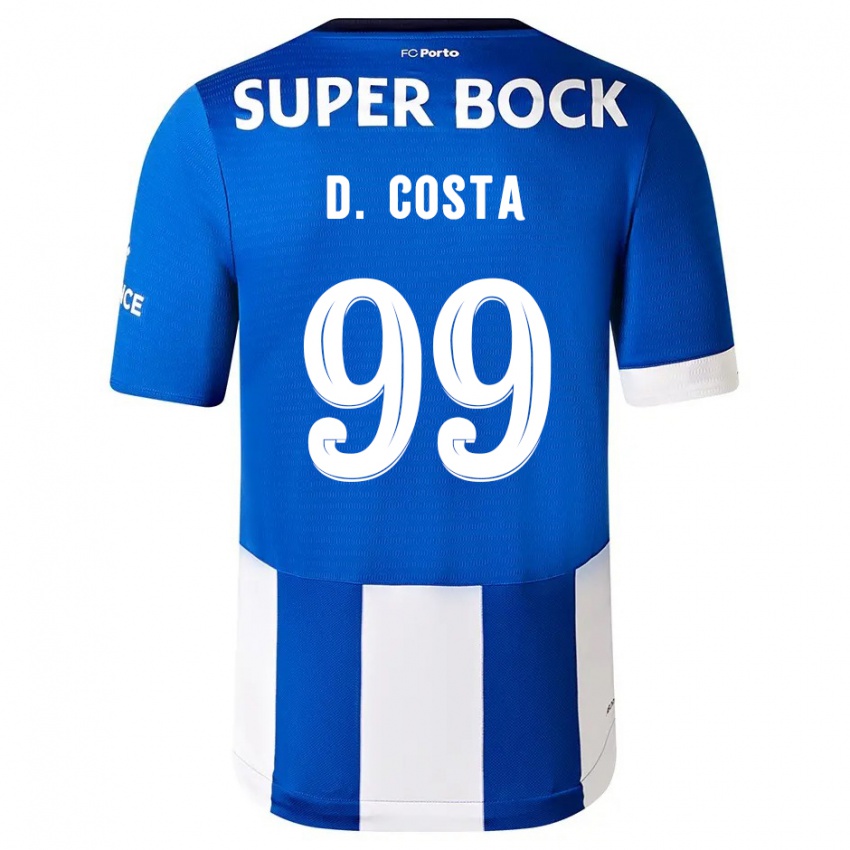 Heren Diogo Costa #99 Blauw Wit Thuisshirt Thuistenue 2023/24 T-Shirt