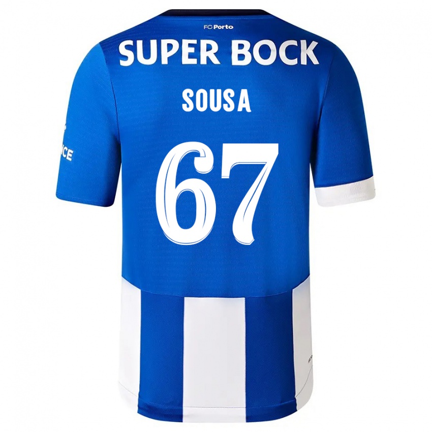 Heren Vasco Sousa #67 Blauw Wit Thuisshirt Thuistenue 2023/24 T-Shirt