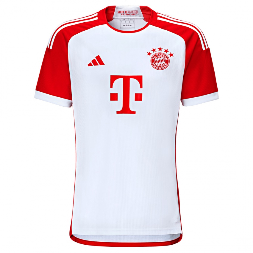 Heren Alphonso Davies #19 Rood Wit Thuisshirt Thuistenue 2023/24 T-Shirt