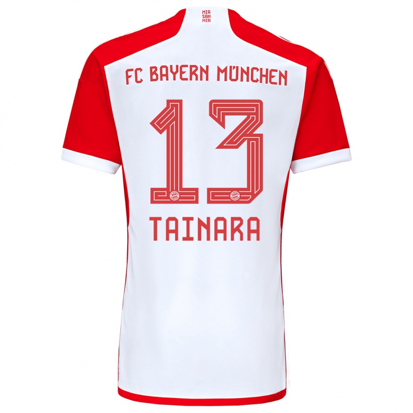 Heren Tainara #13 Rood Wit Thuisshirt Thuistenue 2023/24 T-Shirt