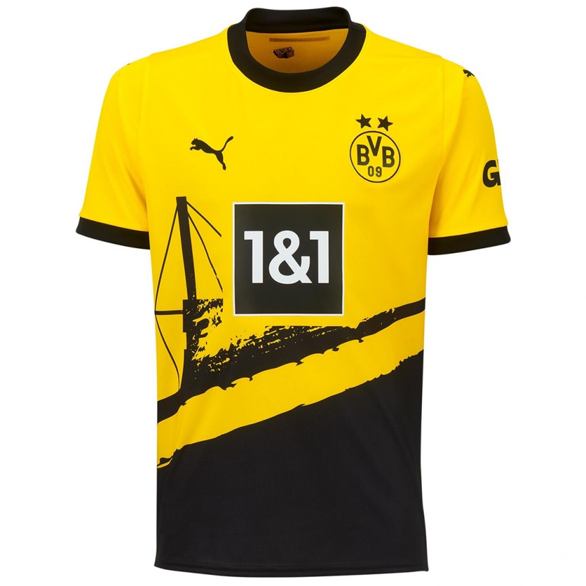 Heren Sebastien Haller #9 Geel Thuisshirt Thuistenue 2023/24 T-Shirt