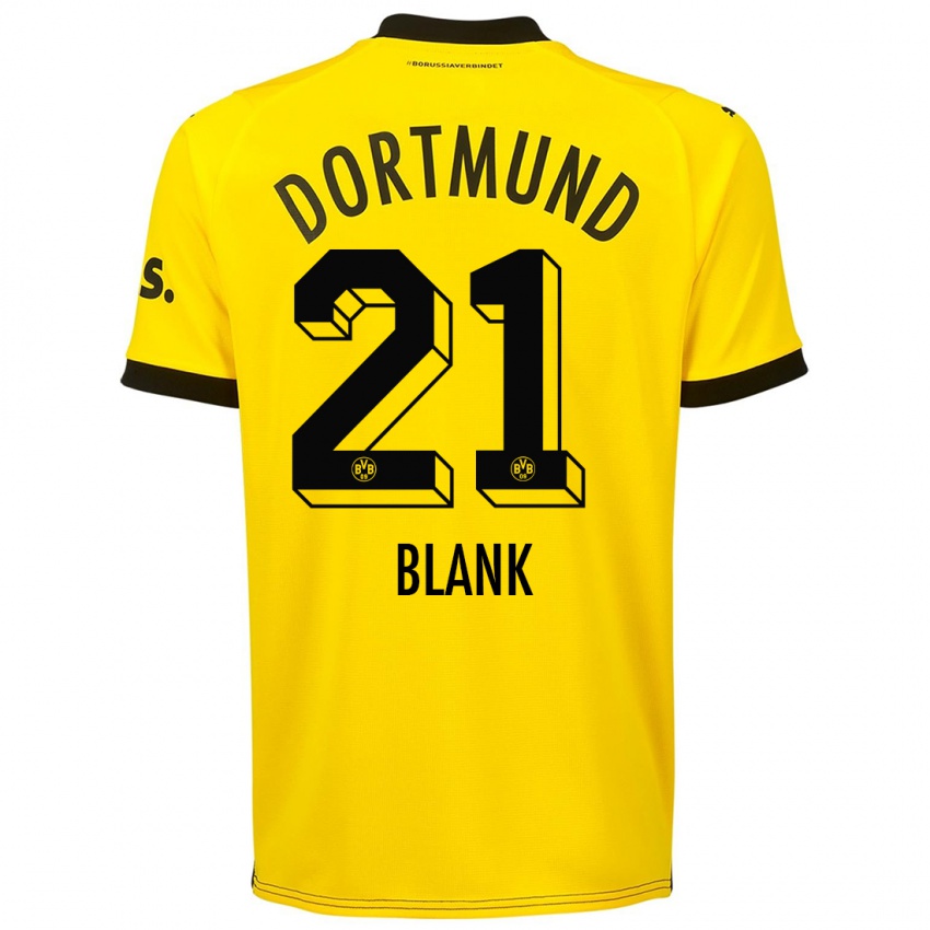 Heren Hendry Blank #21 Geel Thuisshirt Thuistenue 2023/24 T-Shirt