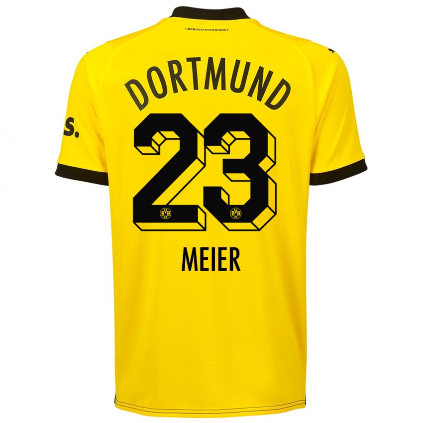 Heren Maximilian Meier #23 Geel Thuisshirt Thuistenue 2023/24 T-Shirt