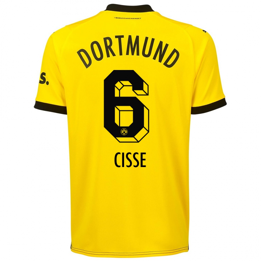 Heren Faroukou Cisse #6 Geel Thuisshirt Thuistenue 2023/24 T-Shirt