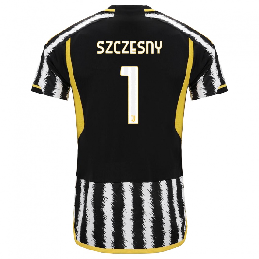 Heren Wojciech Szczesny #1 Zwart Wit Thuisshirt Thuistenue 2023/24 T-Shirt