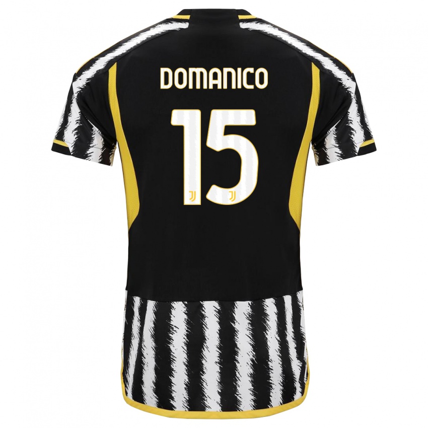Heren Saverio Domanico #15 Zwart Wit Thuisshirt Thuistenue 2023/24 T-Shirt