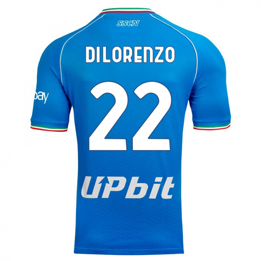 Heren Giovanni Di Lorenzo #22 Hemelsblauw Thuisshirt Thuistenue 2023/24 T-Shirt