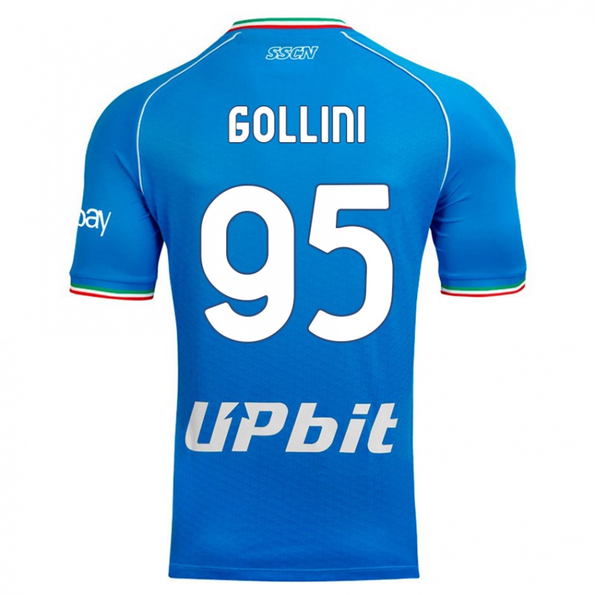 Heren Pierluigi Gollini #95 Hemelsblauw Thuisshirt Thuistenue 2023/24 T-Shirt