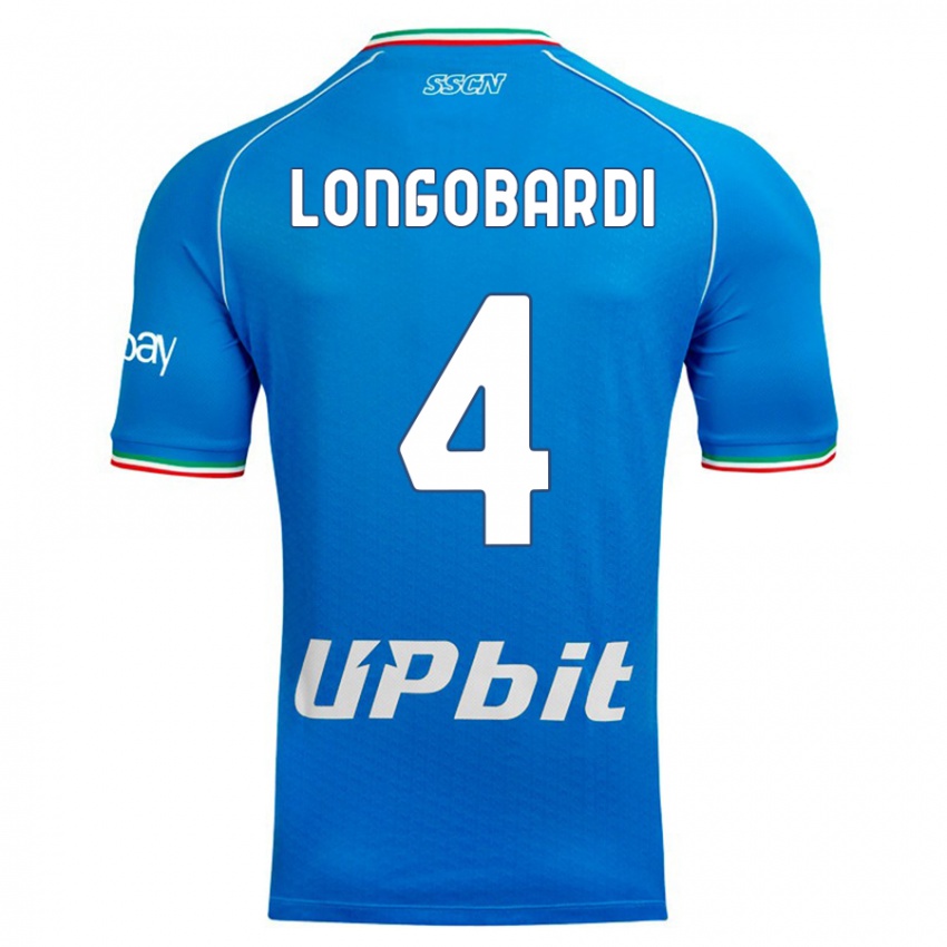 Heren Salvatore Longobardi #4 Hemelsblauw Thuisshirt Thuistenue 2023/24 T-Shirt