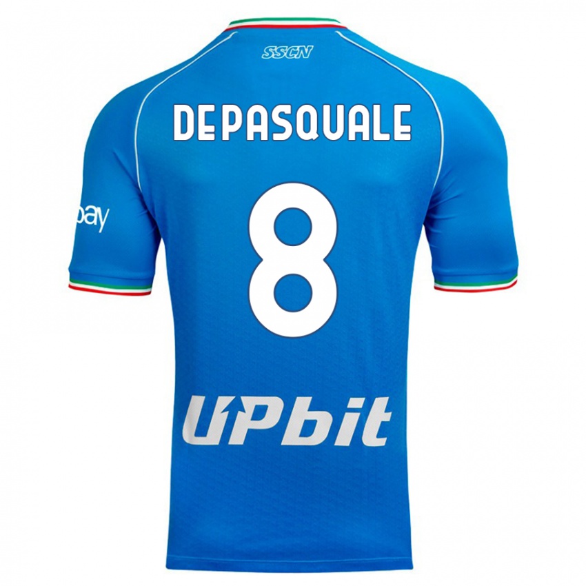 Heren Dylan De Pasquale #8 Hemelsblauw Thuisshirt Thuistenue 2023/24 T-Shirt