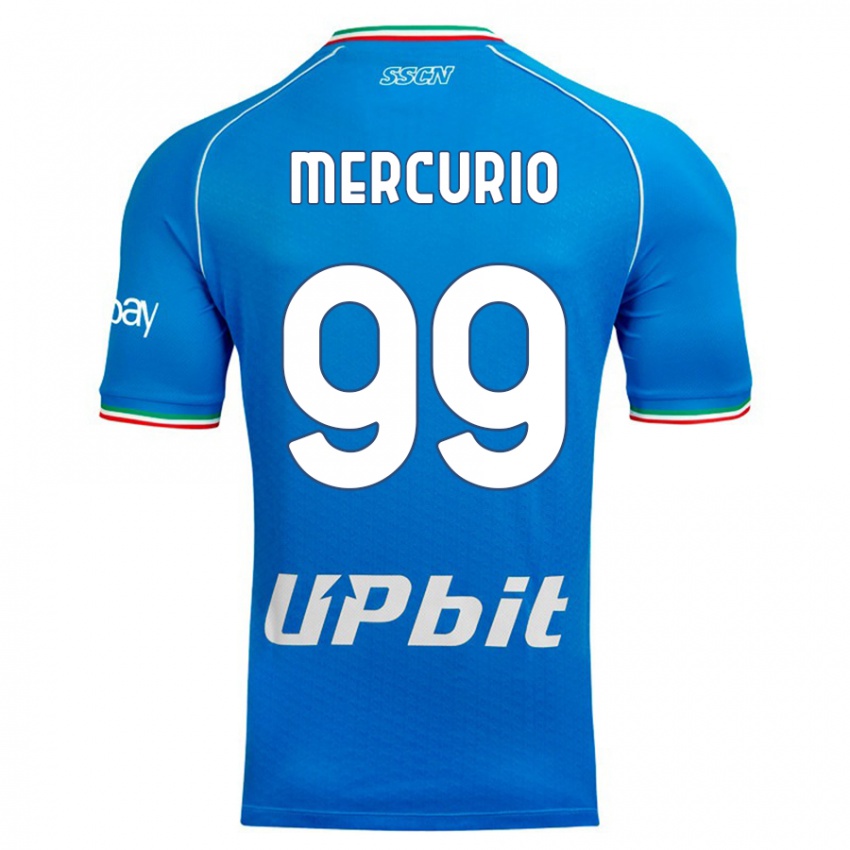 Heren Giovanni Mercurio #99 Hemelsblauw Thuisshirt Thuistenue 2023/24 T-Shirt