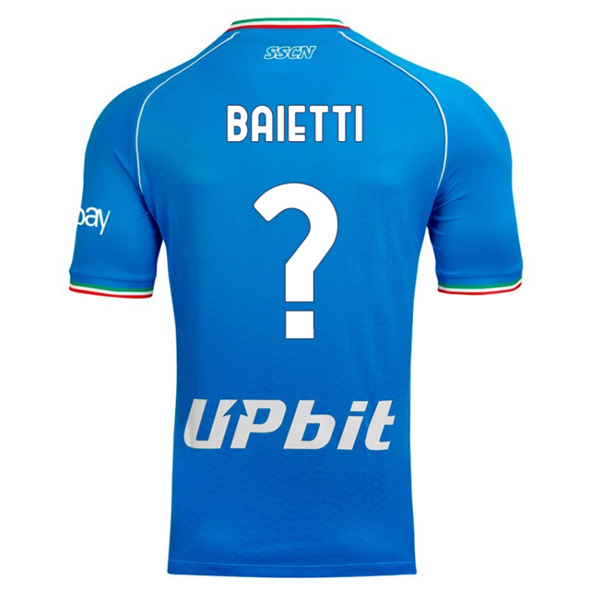 Heren Francesco Baietti #0 Hemelsblauw Thuisshirt Thuistenue 2023/24 T-Shirt