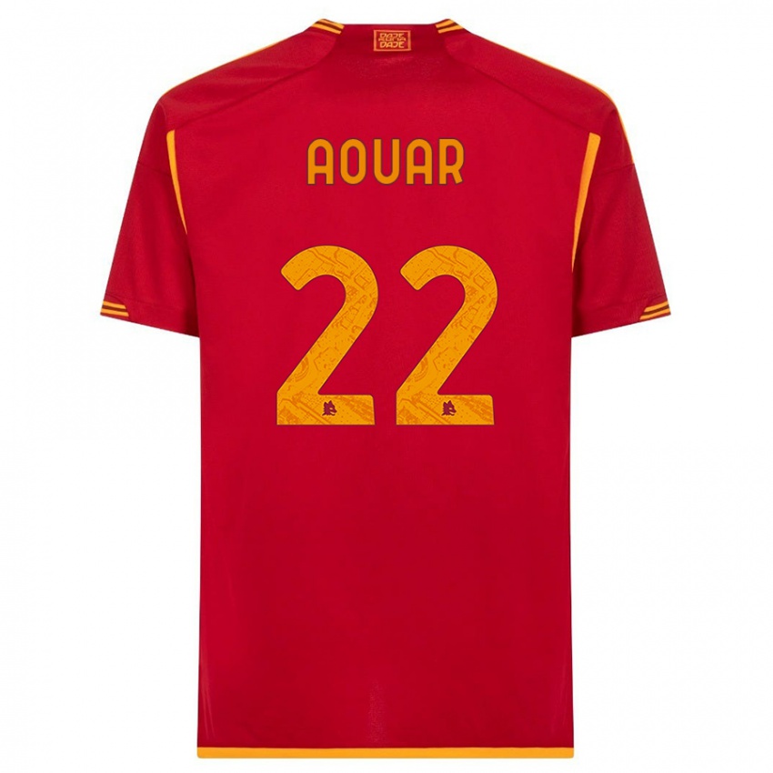 Heren Houssem Aouar #22 Rood Thuisshirt Thuistenue 2023/24 T-Shirt
