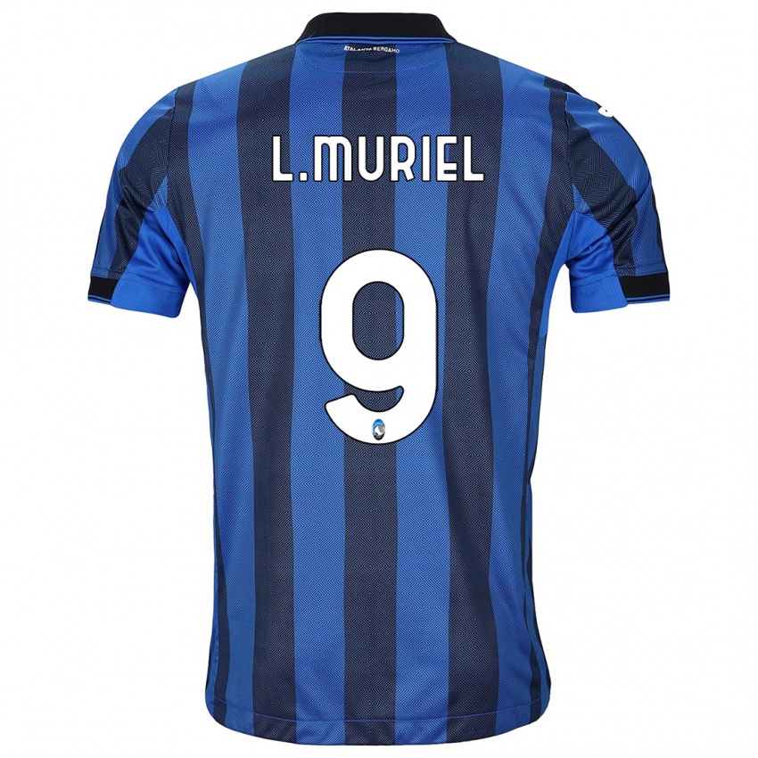 Heren Luis Muriel #9 Zwart Blauw Thuisshirt Thuistenue 2023/24 T-Shirt