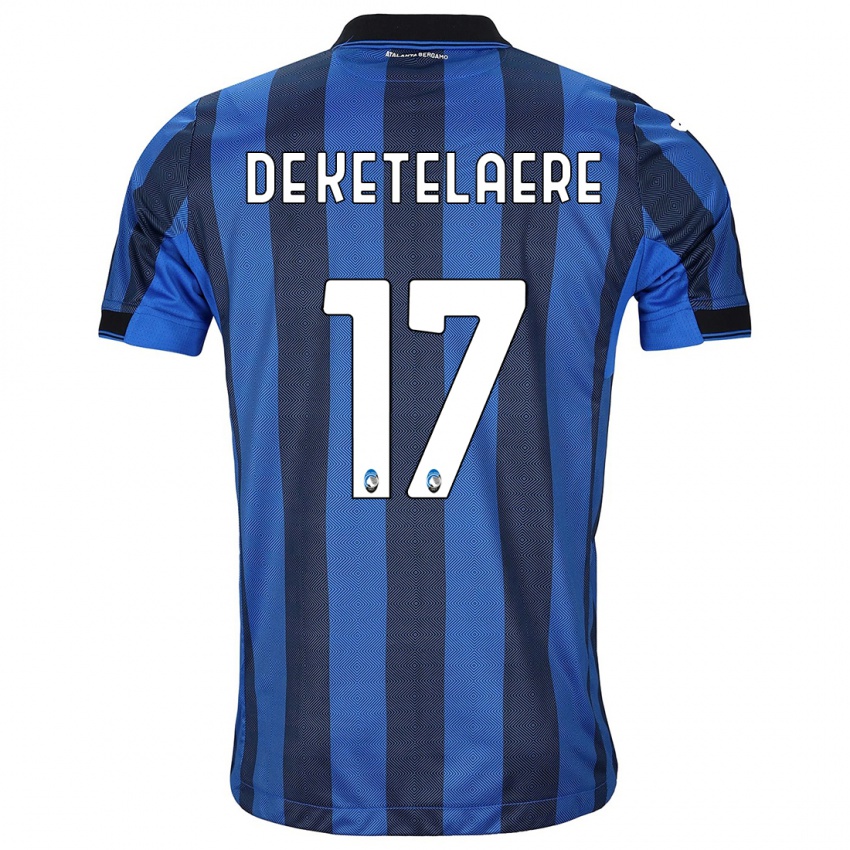 Heren Charles De Ketelaere #17 Zwart Blauw Thuisshirt Thuistenue 2023/24 T-Shirt