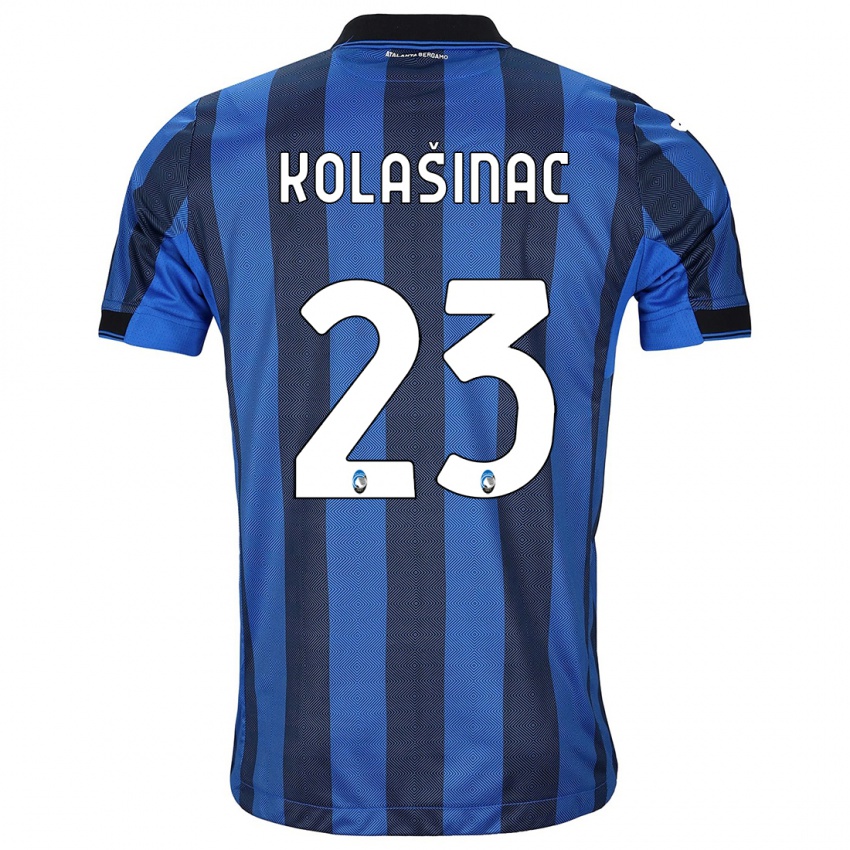 Heren Sead Kolasinac #23 Zwart Blauw Thuisshirt Thuistenue 2023/24 T-Shirt