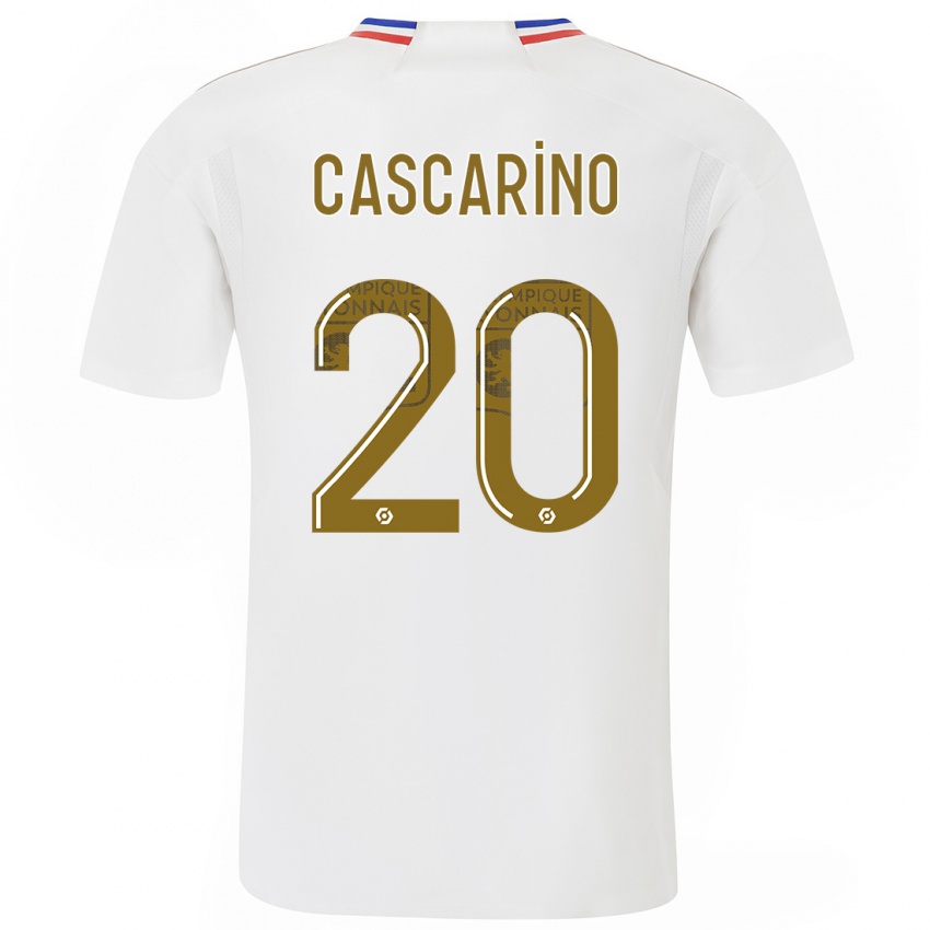 Heren Delphine Cascarino #20 Wit Thuisshirt Thuistenue 2023/24 T-Shirt