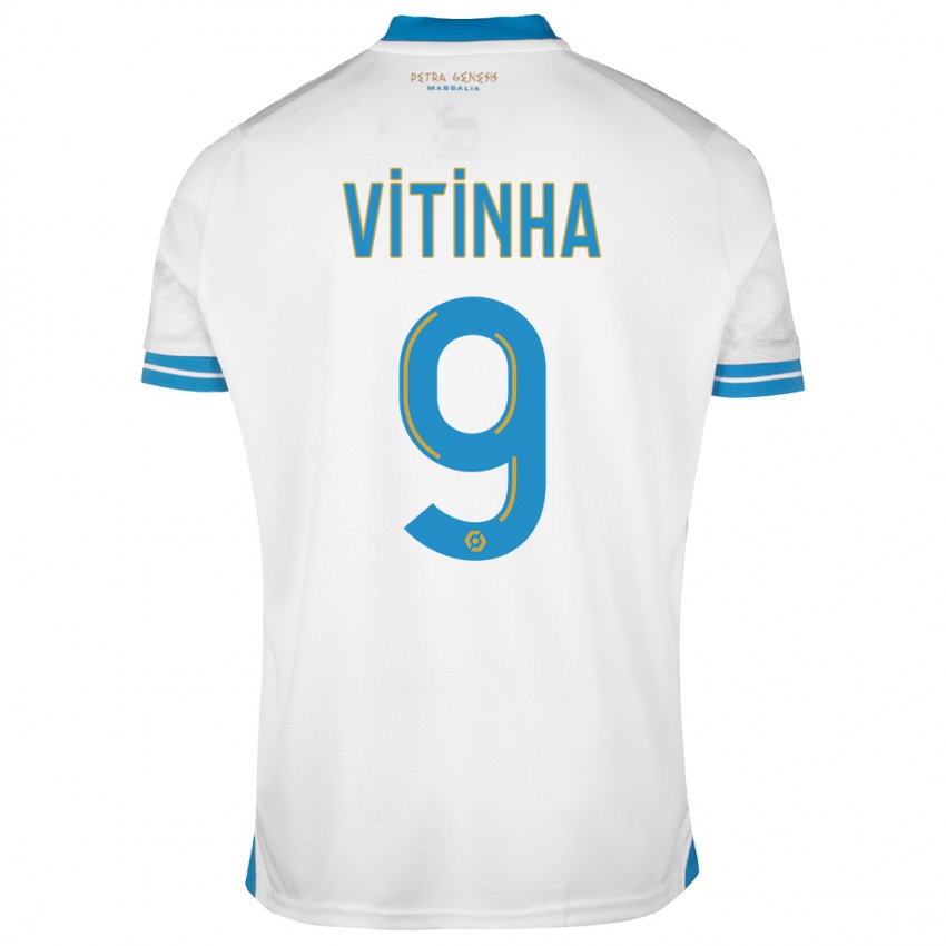 Heren Vitinha #9 Wit Thuisshirt Thuistenue 2023/24 T-Shirt