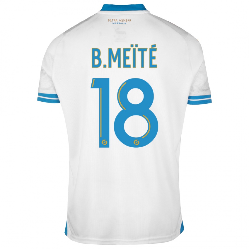 Heren Bamo Meïté #18 Wit Thuisshirt Thuistenue 2023/24 T-Shirt