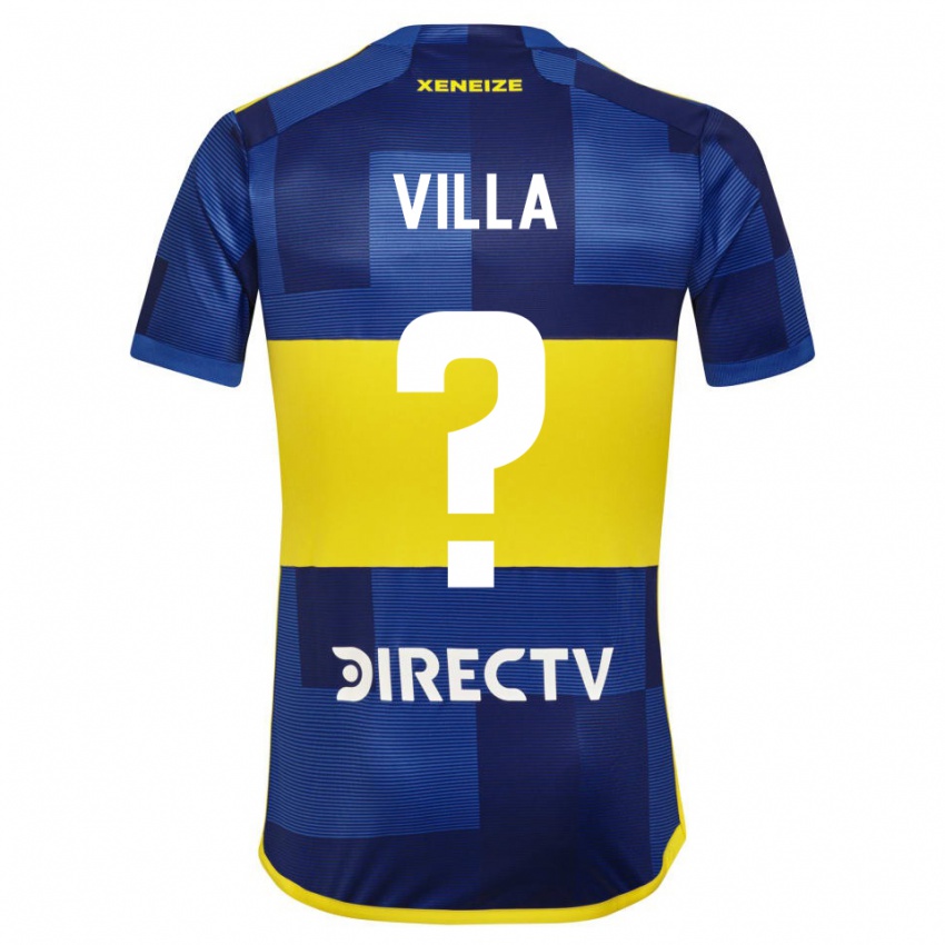 Heren Sebastian Villa #0 Donkerblauw Geel Thuisshirt Thuistenue 2023/24 T-Shirt