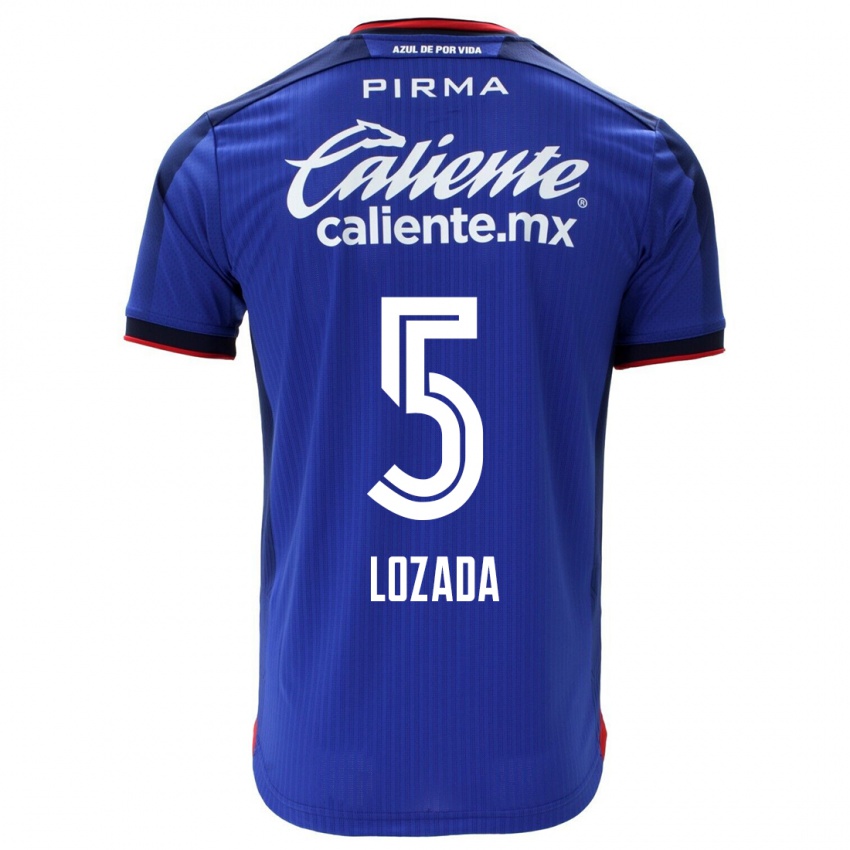Heren Ana Lozada #5 Blauw Thuisshirt Thuistenue 2023/24 T-Shirt