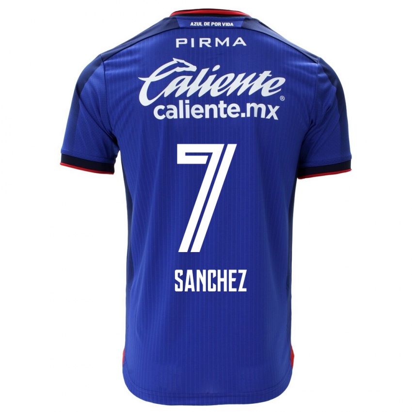 Heren Andrea Sanchez #7 Blauw Thuisshirt Thuistenue 2023/24 T-Shirt