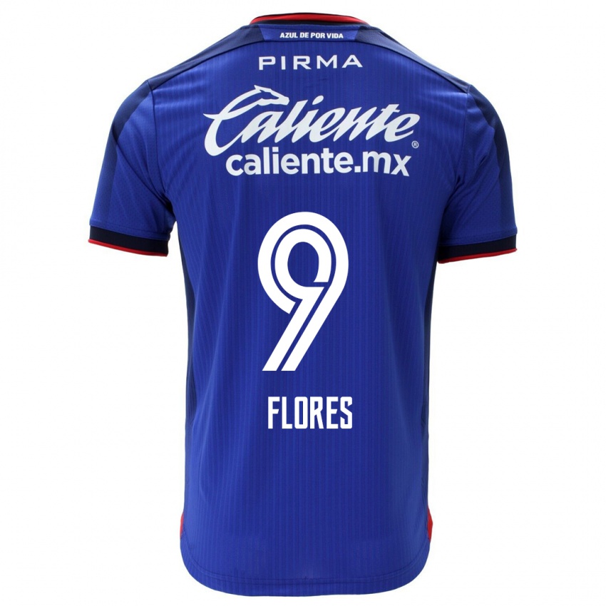 Heren Daniela Flores #9 Blauw Thuisshirt Thuistenue 2023/24 T-Shirt