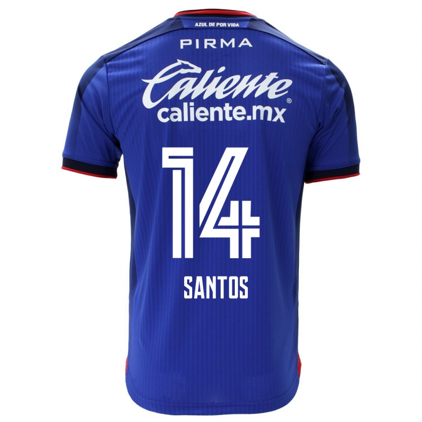 Heren Eleisa Santos #14 Blauw Thuisshirt Thuistenue 2023/24 T-Shirt