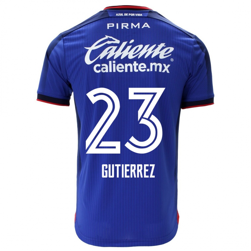 Heren Ivonne Gutierrez #23 Blauw Thuisshirt Thuistenue 2023/24 T-Shirt